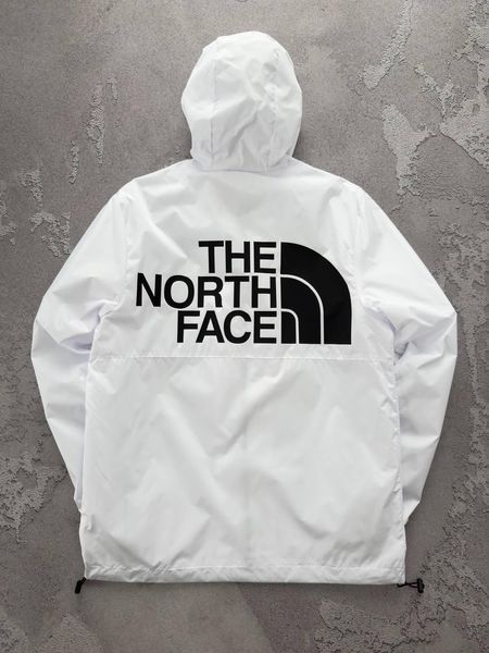 Белая мужская демисезонная&nbsp;ветровка&nbsp;плащевка Норд Фейс The North Face | S м-859 фото