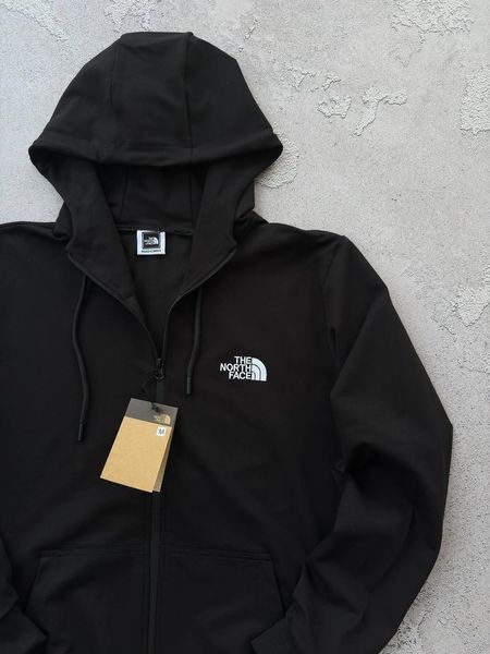 Чорна жіноча спортивна кофта (зіп худі ) Норд Фейс The North Face (логотип вишитий) | S м-1166 фото