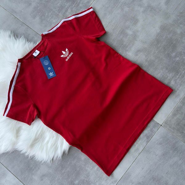 Красная женская&nbsp;футболка Адидас Adidas | XS м-558 фото