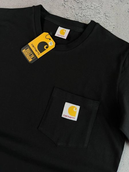Черная женская футболка Carhartt Кархарт | L м-1073 фото