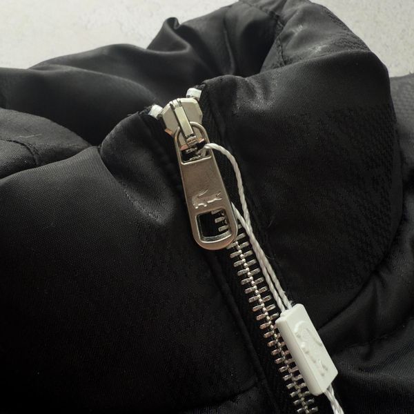 Черная мужская теплая зимняя куртка плащевка Лакоста Lacoste | S  м-2032 фото